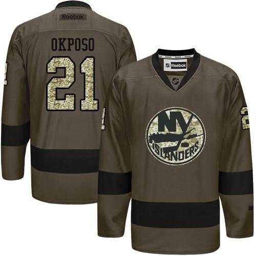 Glued New York Islanders #21 Kyle Okposo Green Salute to Service NHL Jersey,We sell and wholesale Glued New York Islanders #21 Kyle Okposo Green Salute to Service NHL Jersey on line form chian!